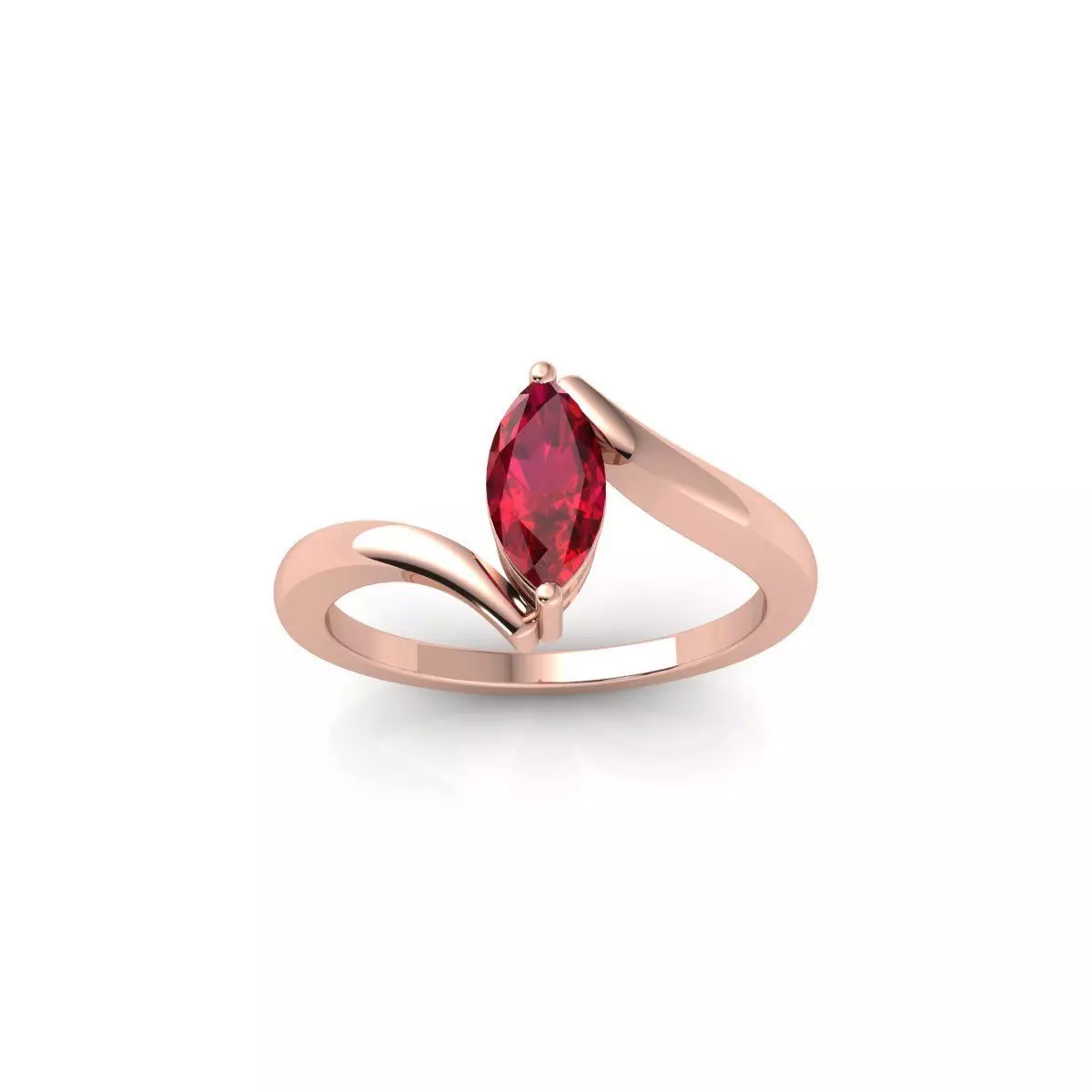 Marquees Diamond Ring 3d Model and Render 3D print model