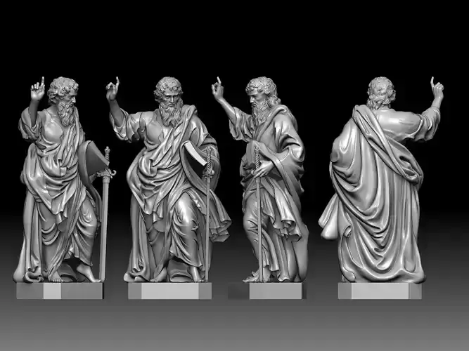 3D model of Saint Paul statue