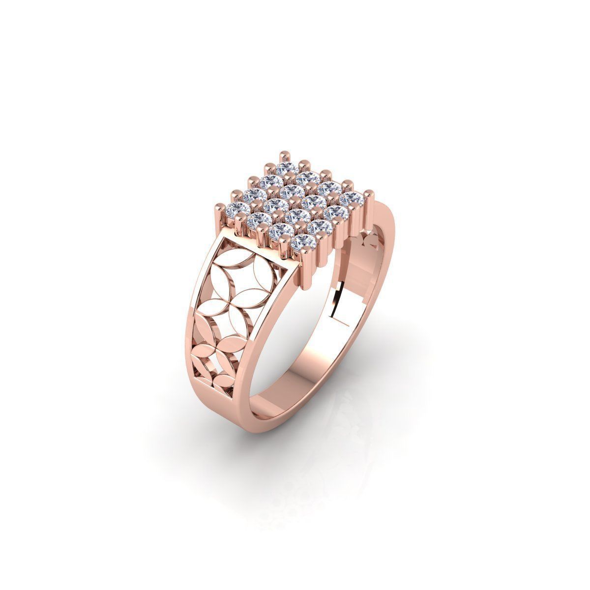 Mens Diamond Ring 3d Model and Render 3D print model_4