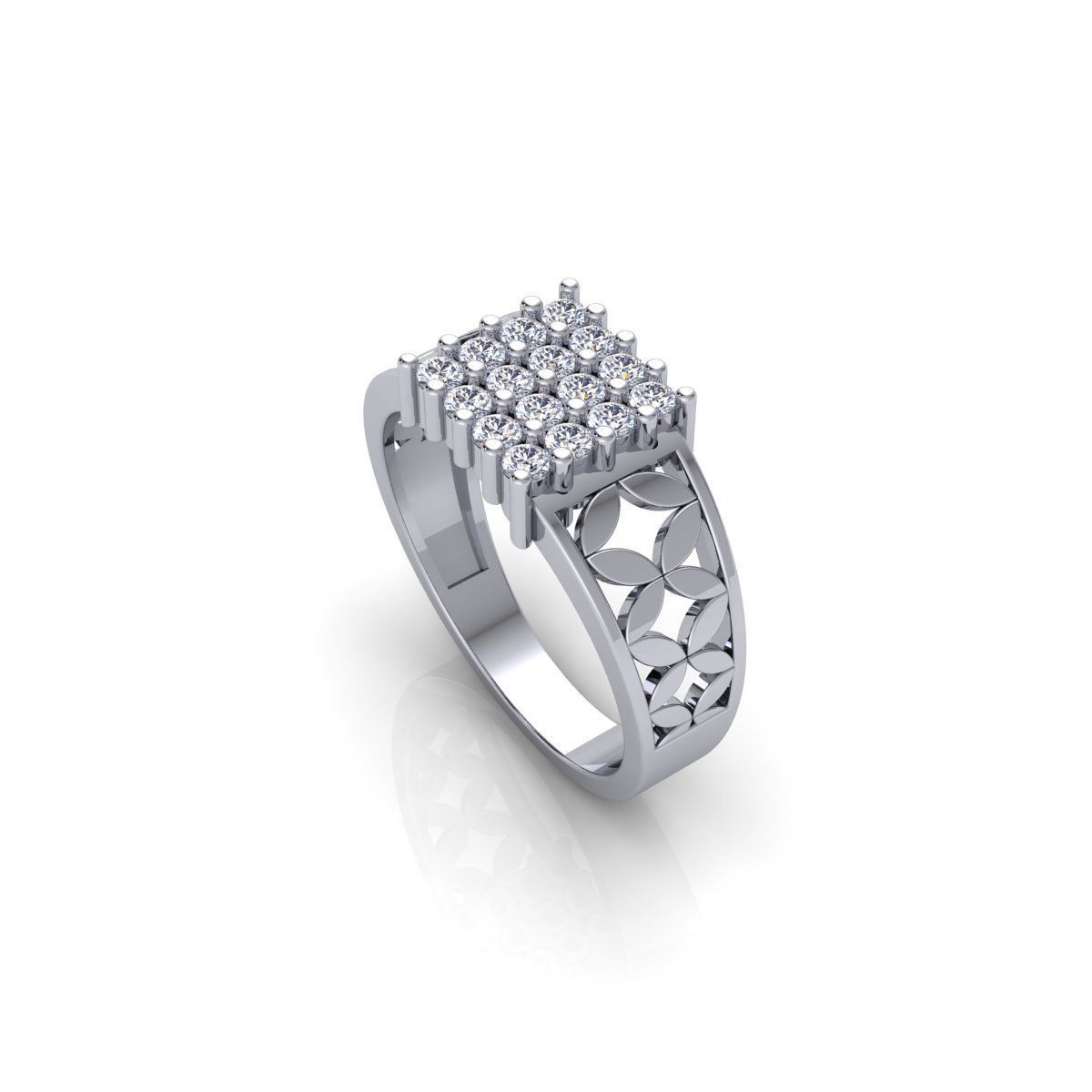 Mens Diamond Ring 3d Model and Render 3D print model_8