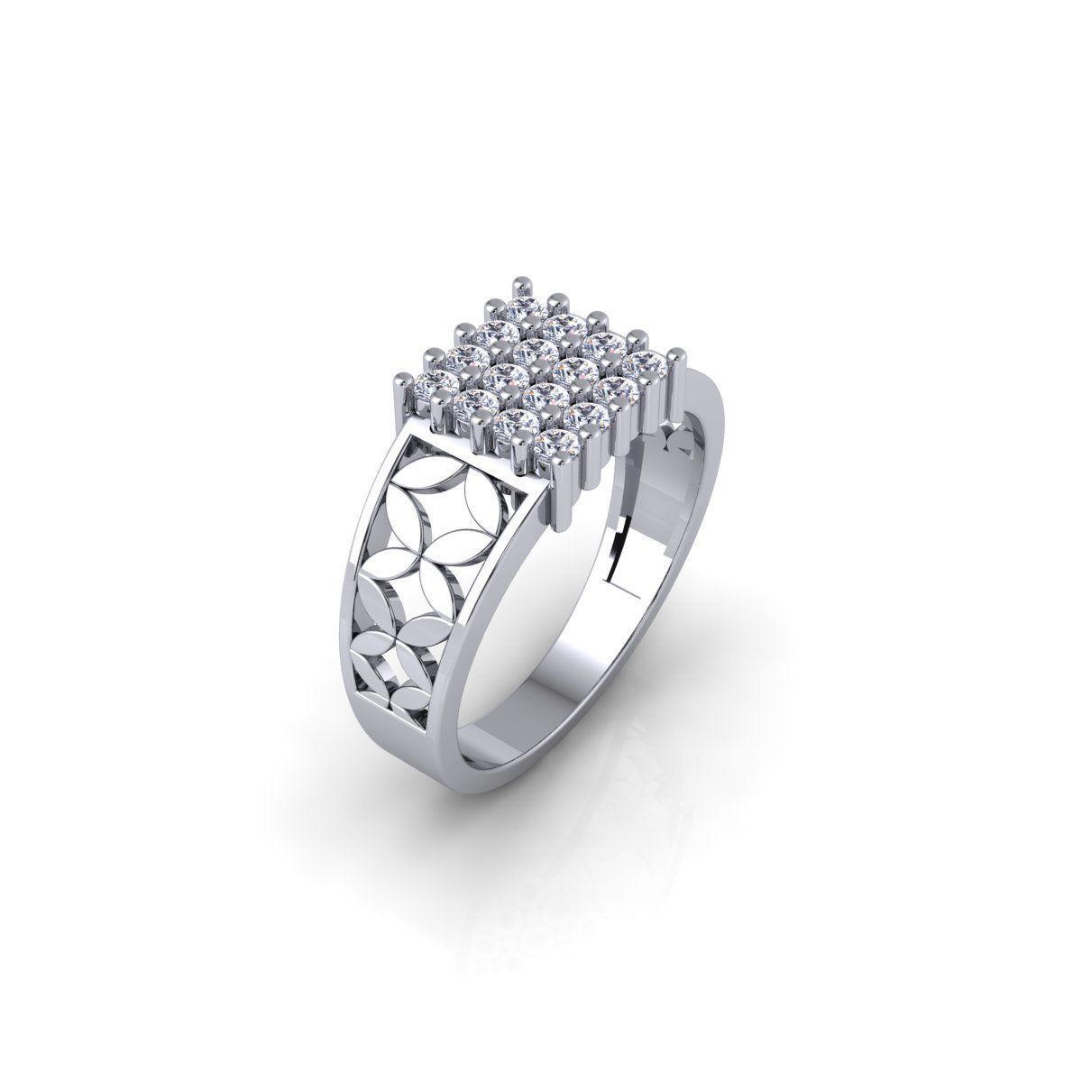 Mens Diamond Ring 3d Model and Render 3D print model_5
