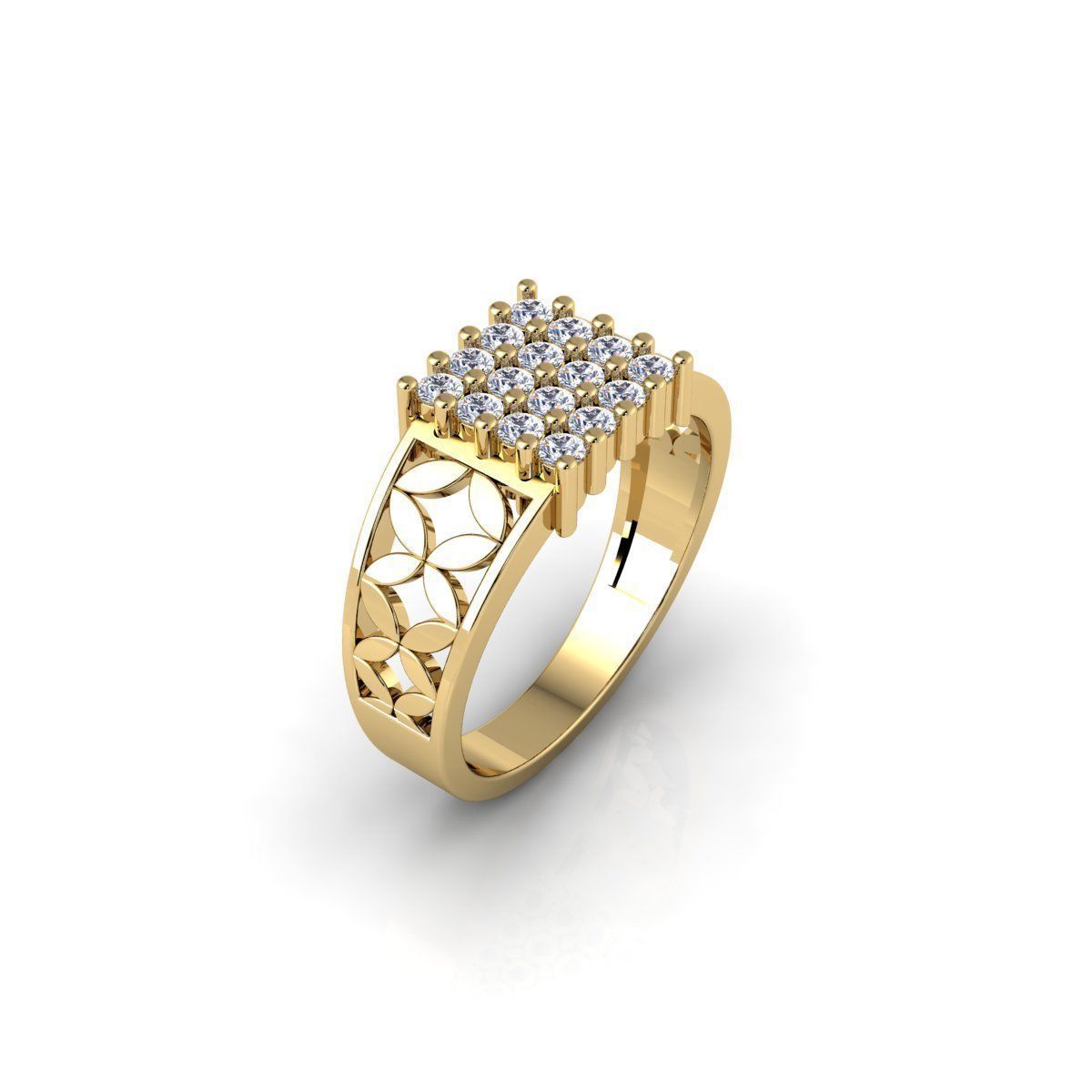 Mens Diamond Ring 3d Model and Render 3D print model_3