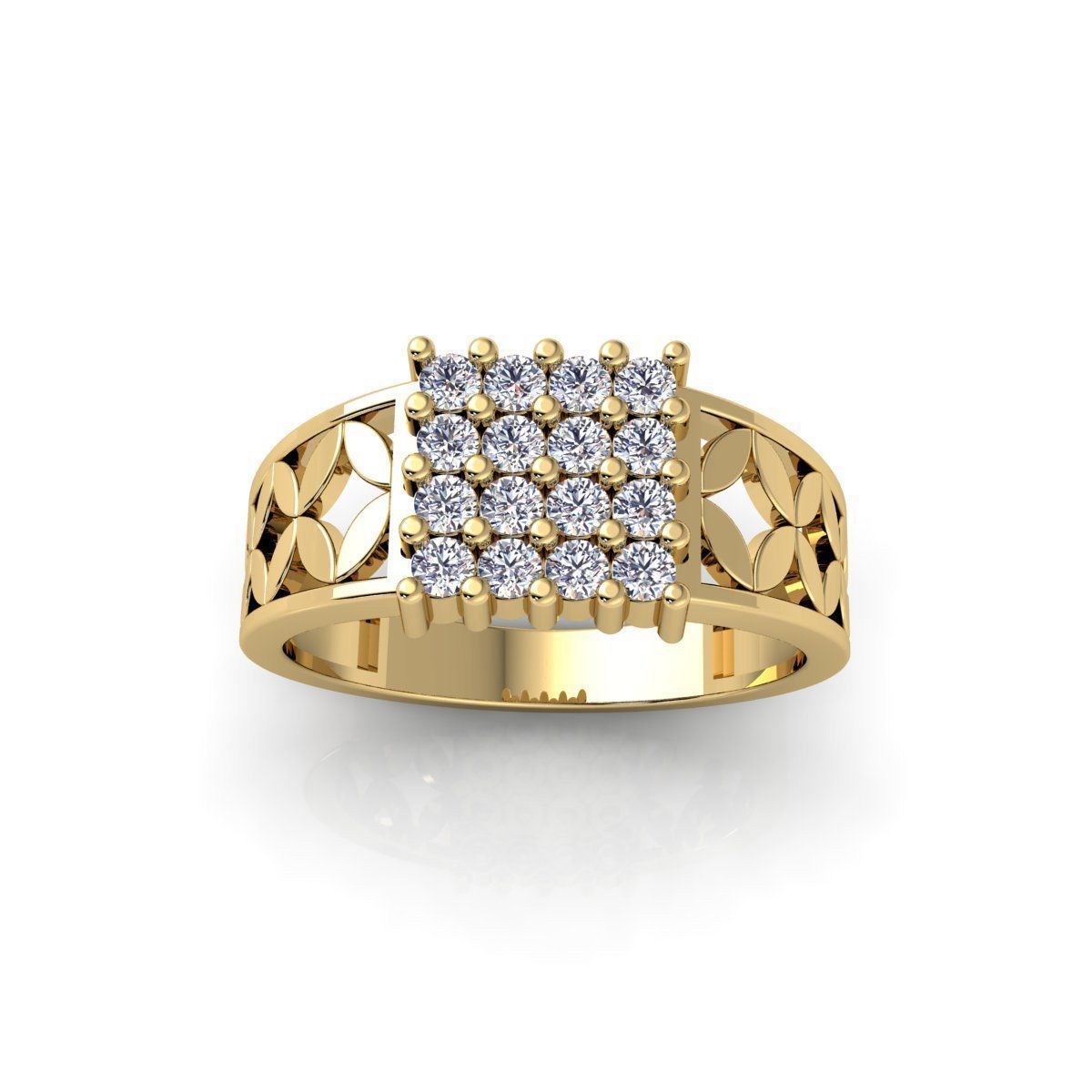 Mens Diamond Ring 3d Model and Render 3D print model_1