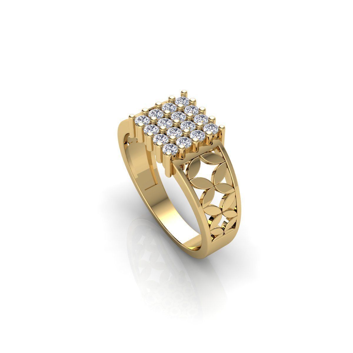 Mens Diamond Ring 3d Model and Render 3D print model_6