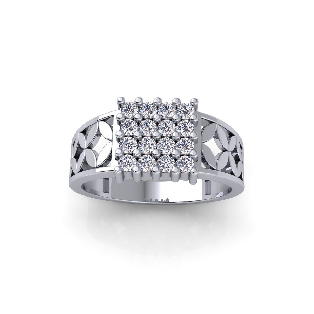 Mens Diamond Ring 3d Model and Render 3D print model_2