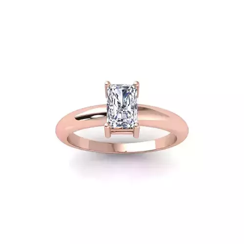 Emerald Engagement Diamond Ring 3d Model and Render 