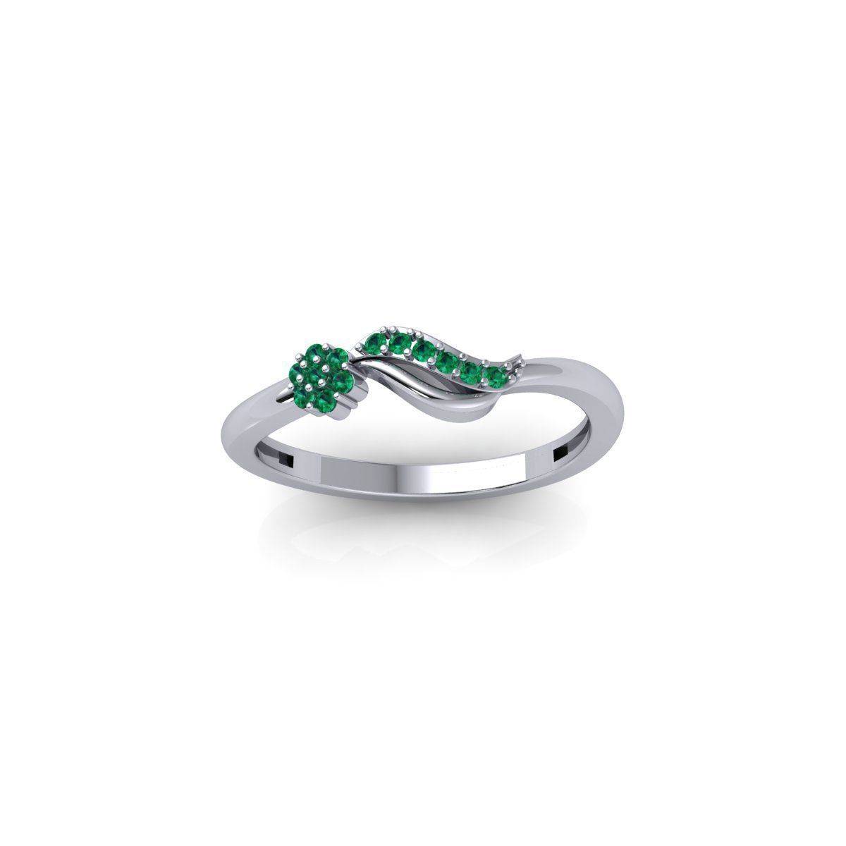 Light Weight Engagement Diamond Ring 3d Model and Render 3D print model_5