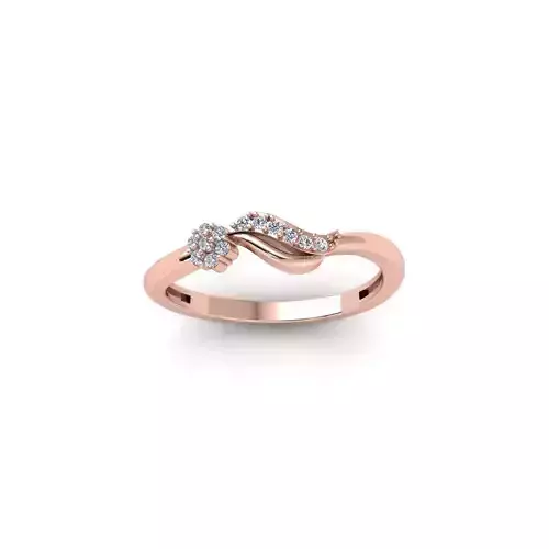 Light Weight Engagement Diamond Ring 3d Model and Render  3D print model