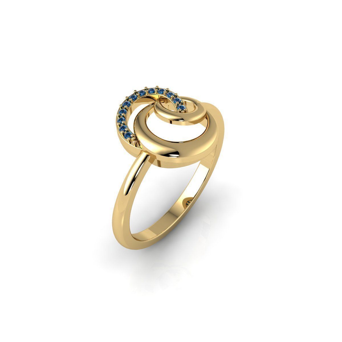 Fancy Twist Ring 3d Model and Render 3D print model_3