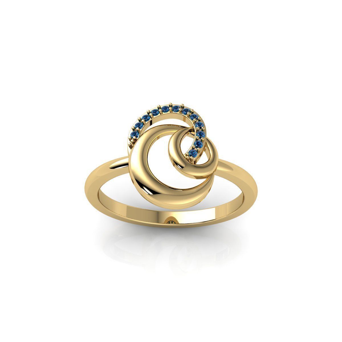 Fancy Twist Ring 3d Model and Render 3D print model_1