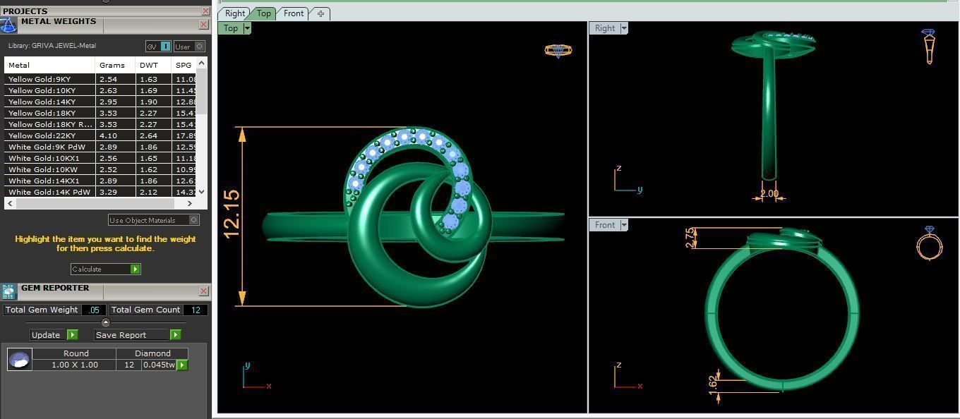 Fancy Twist Ring 3d Model and Render 3D print model_9