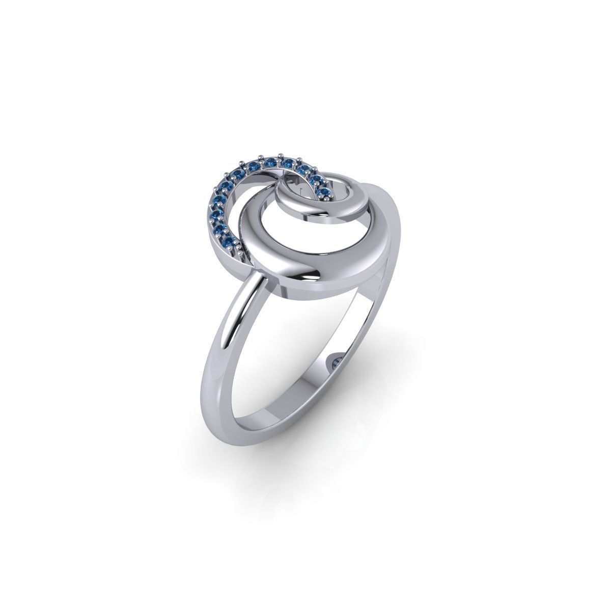 Fancy Twist Ring 3d Model and Render 3D print model_5