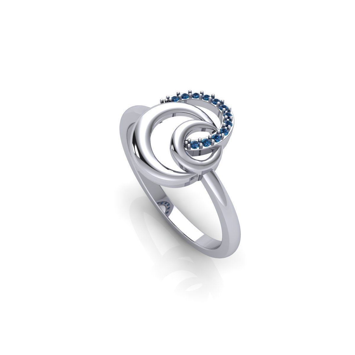 Fancy Twist Ring 3d Model and Render 3D print model_8