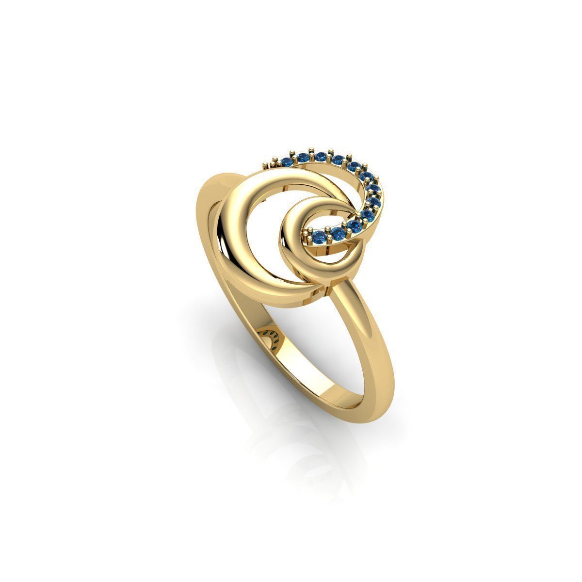 Fancy Twist Ring 3d Model and Render 3D print model_6