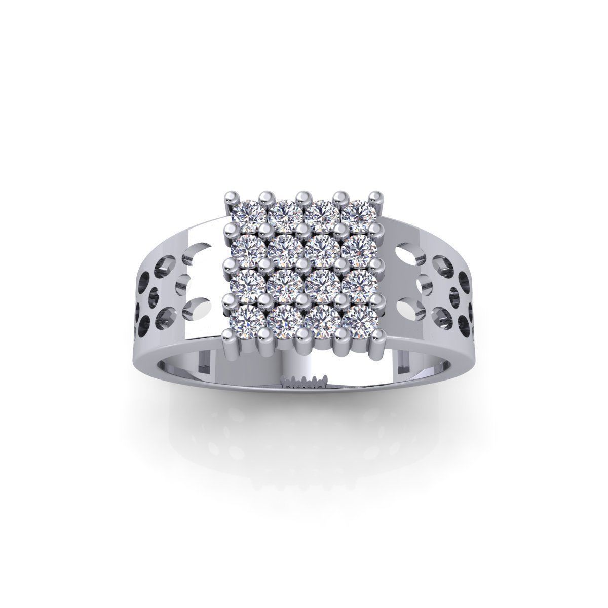 Mens Diamond Ring 3d Model and Render 3D print model_2