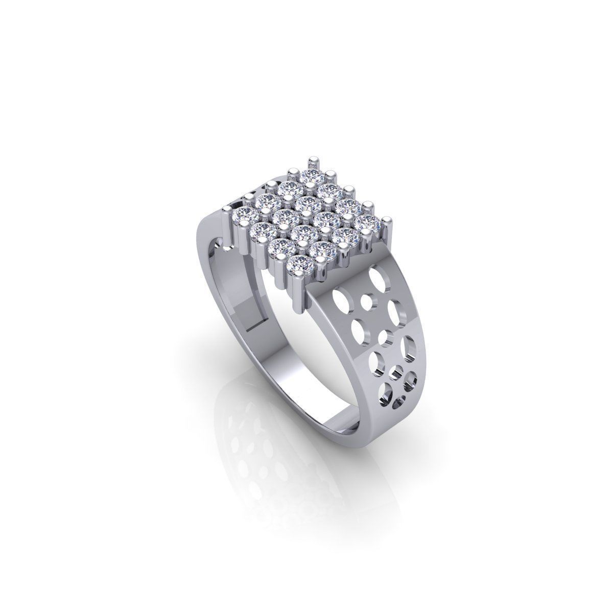 Mens Diamond Ring 3d Model and Render 3D print model_8