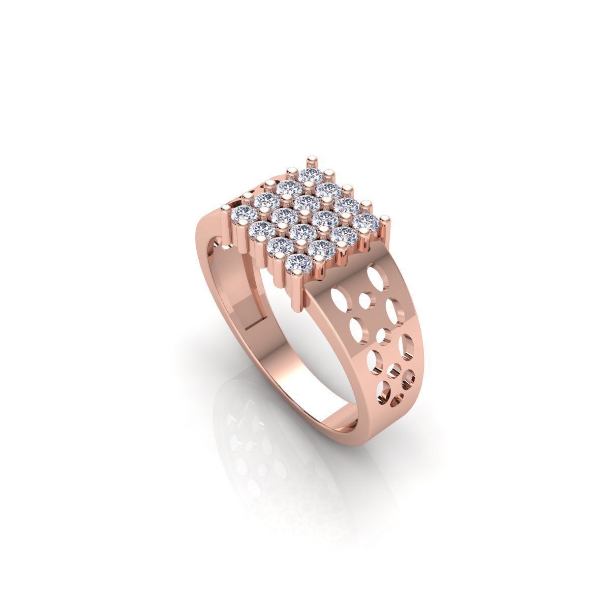 Mens Diamond Ring 3d Model and Render 3D print model_7