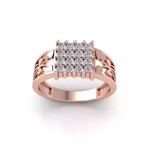 Mens Diamond Ring 3d Model and Render 