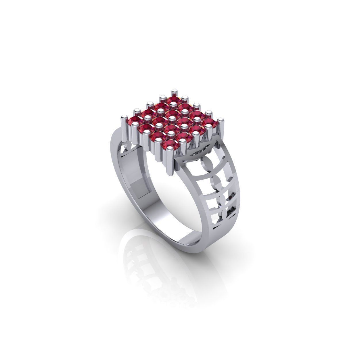 Mens Diamond Ring 3d Model and Render 3D print model_8