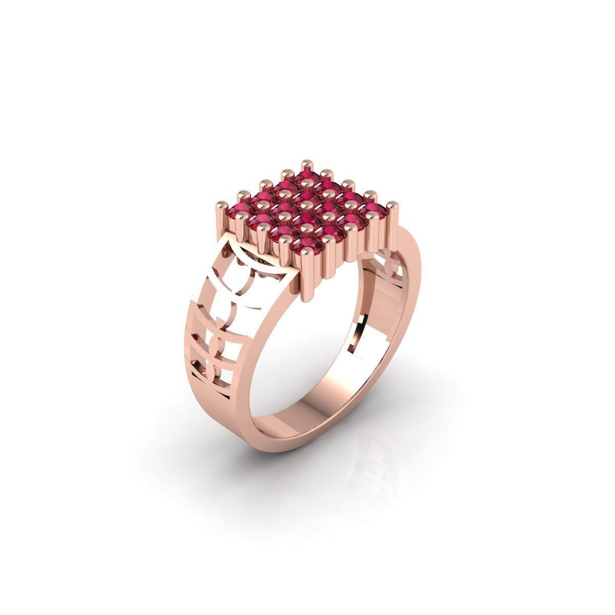 Mens Diamond Ring 3d Model and Render 3D print model_4