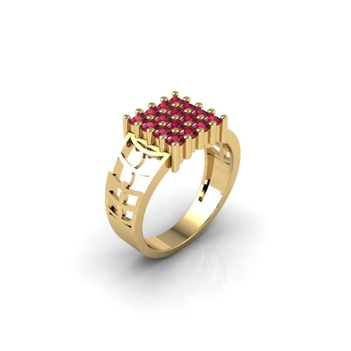 Mens Diamond Ring 3d Model and Render 3D print model_3