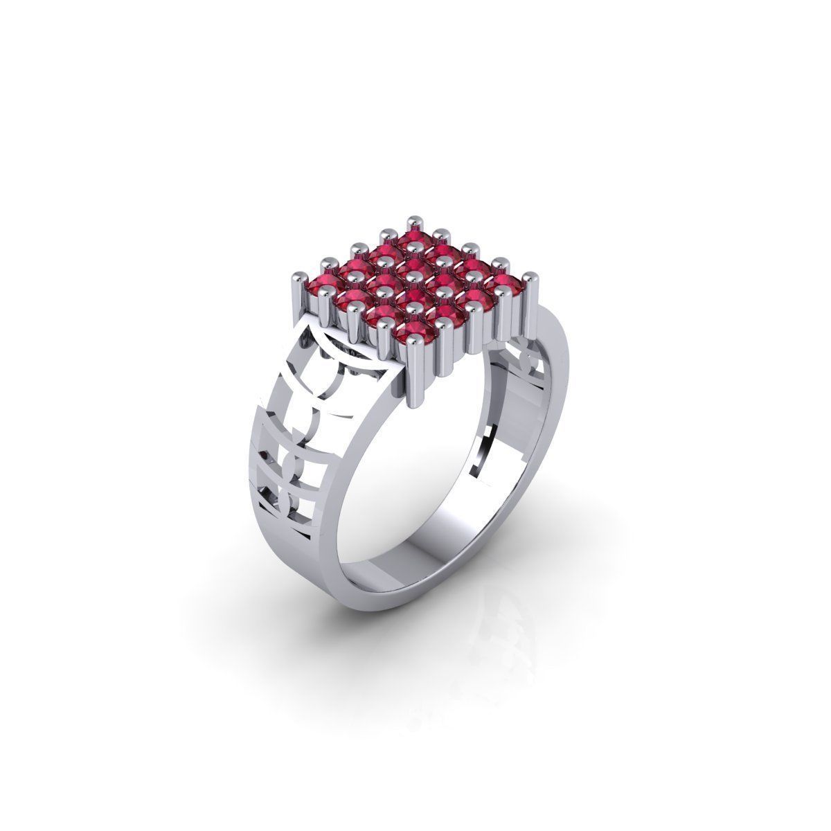 Mens Diamond Ring 3d Model and Render 3D print model_5