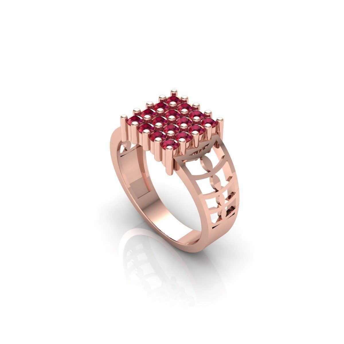 Mens Diamond Ring 3d Model and Render 3D print model_7