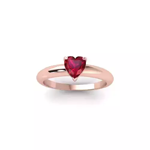 Heart Diamond Ring 3d Model and Render
