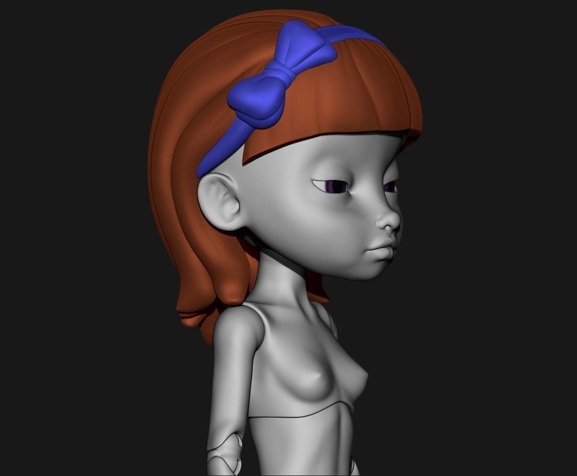 Emilia - 3D BJD model Bjd doll for 3d printing popovy 3d model 3D print model_4