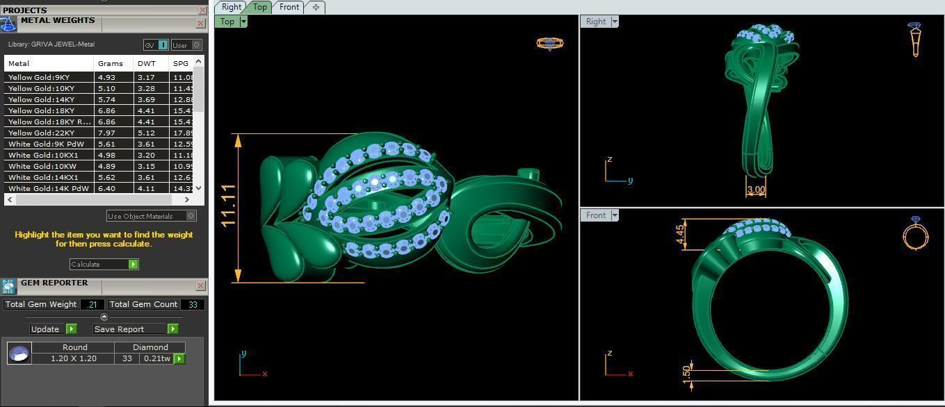 Fancy Design Engagement Ring 3d Model and Render 3D print model_9