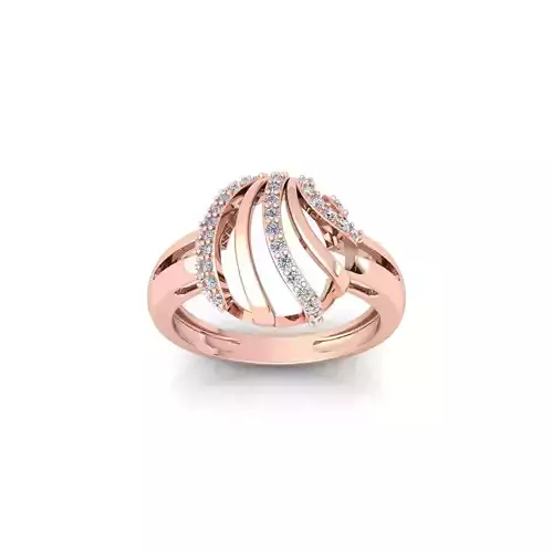 Dome Party Wear Ring design 3d Model and Render 