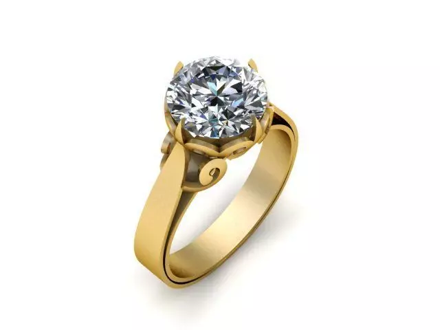 Engagement Daimond Ring 3d Printable Model 3D print model