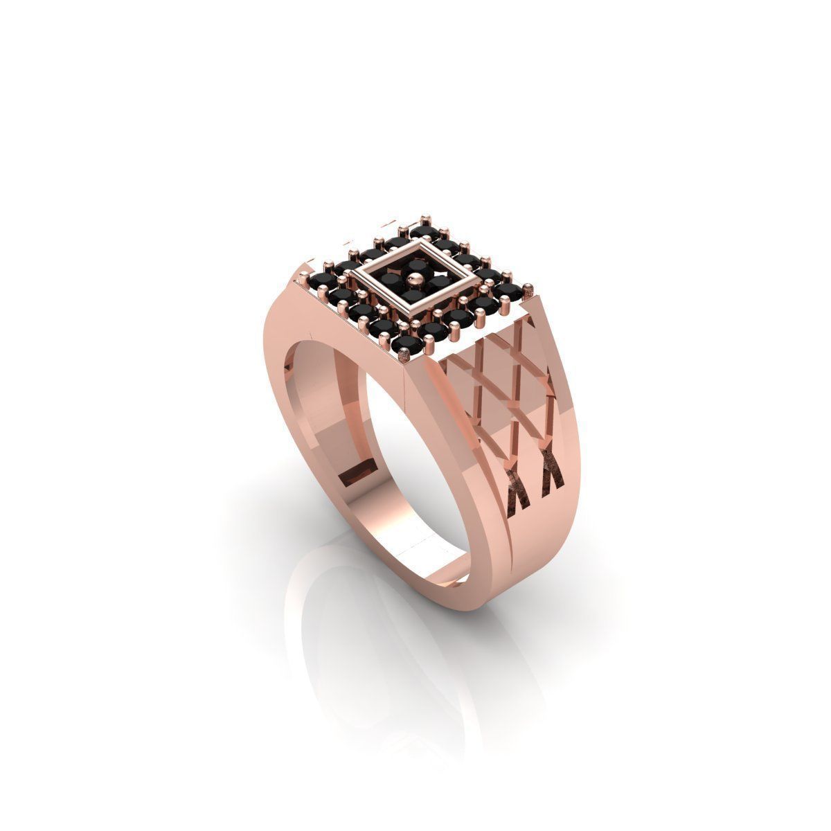 Mens Onix Stone Ring 3d Model and Render 3D print model_7