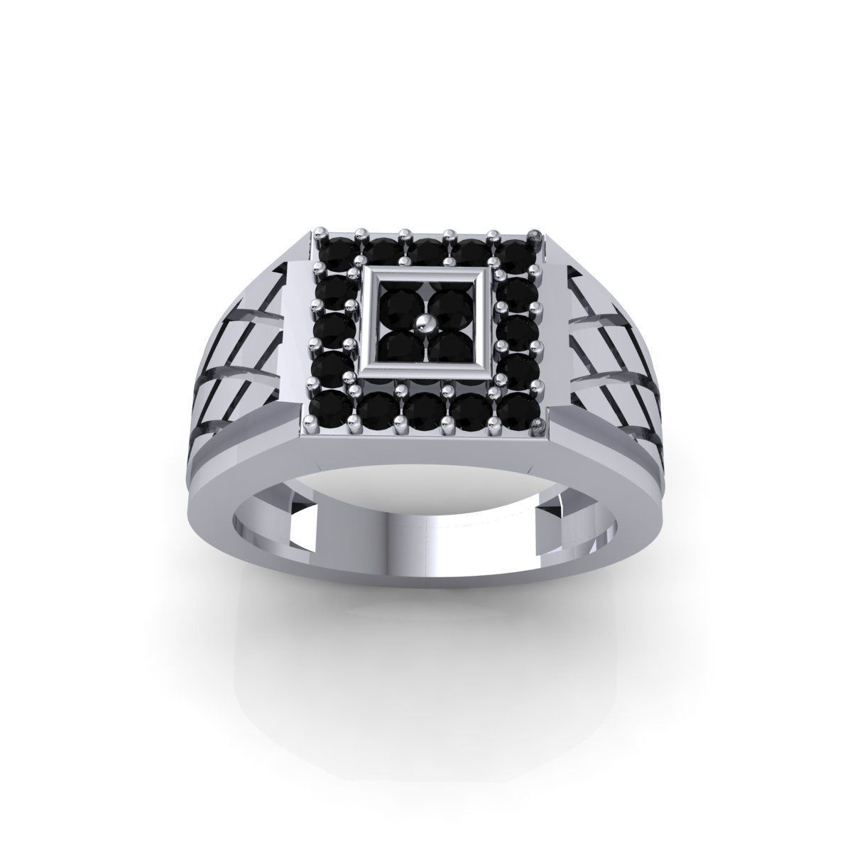 Mens Onix Stone Ring 3d Model and Render 3D print model_2