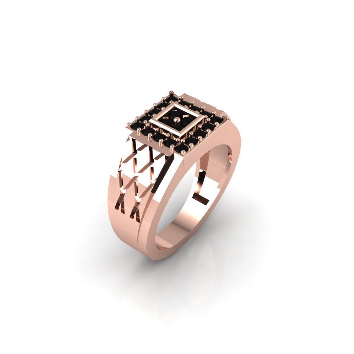 Mens Onix Stone Ring 3d Model and Render 3D print model_4