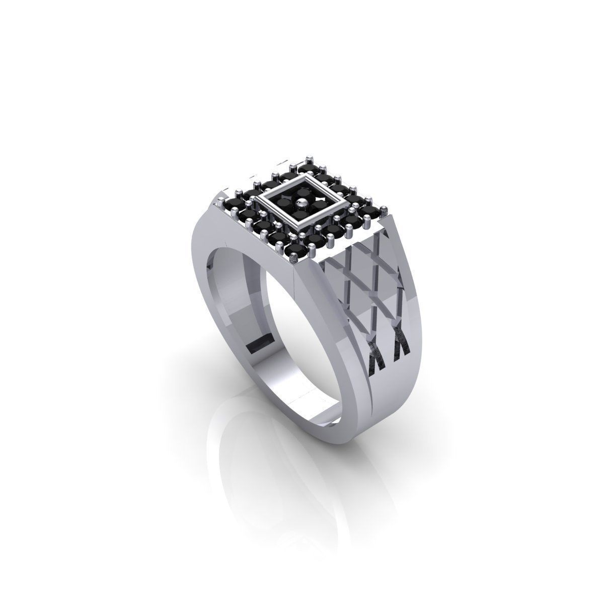 Mens Onix Stone Ring 3d Model and Render 3D print model_8