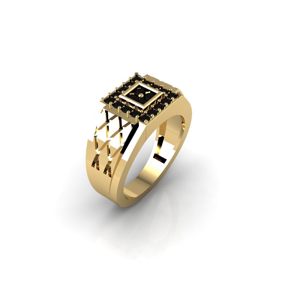 Mens Onix Stone Ring 3d Model and Render 3D print model_3