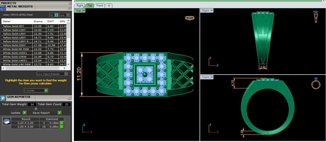 Mens Onix Stone Ring 3d Model and Render 3D print model_9