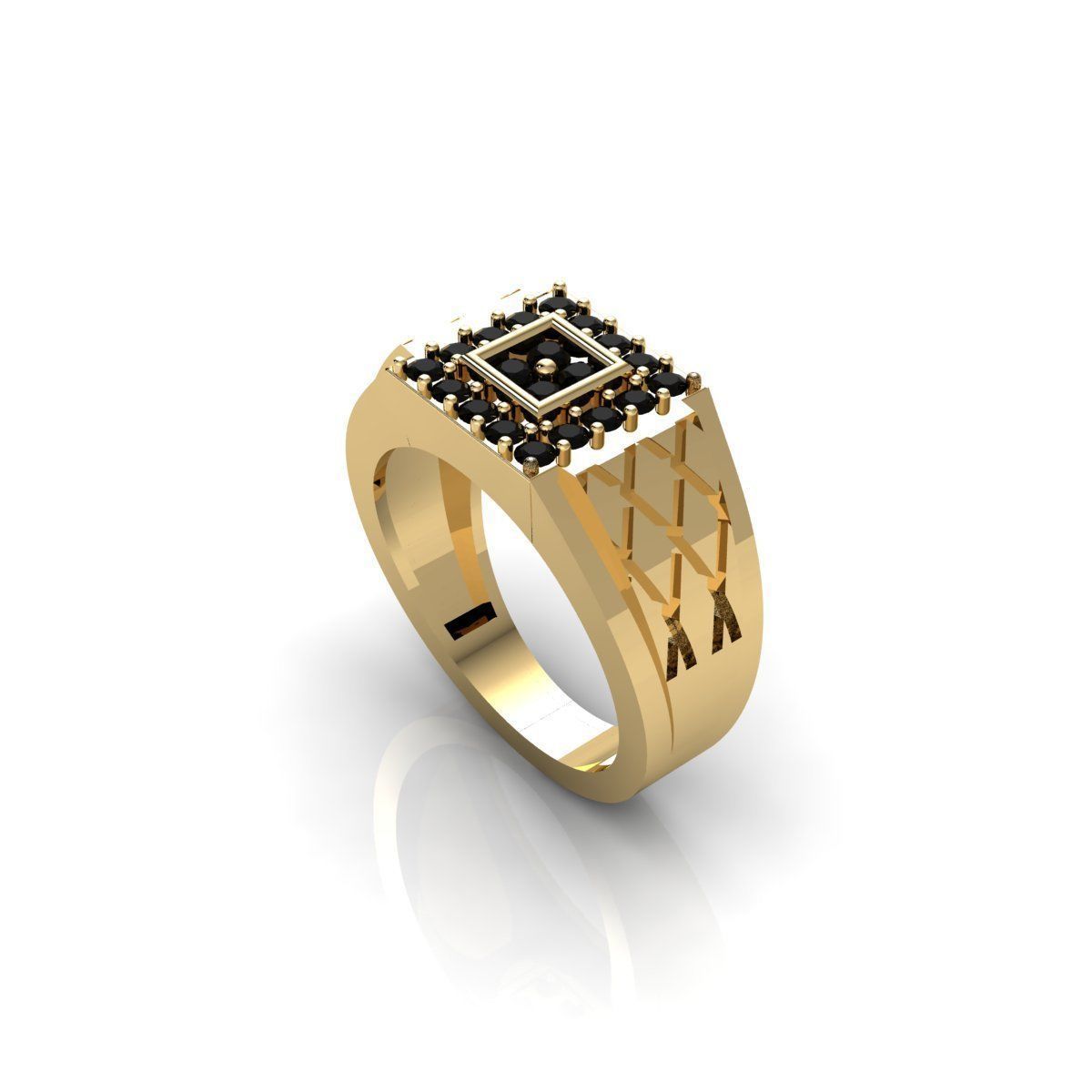 Mens Onix Stone Ring 3d Model and Render 3D print model_6