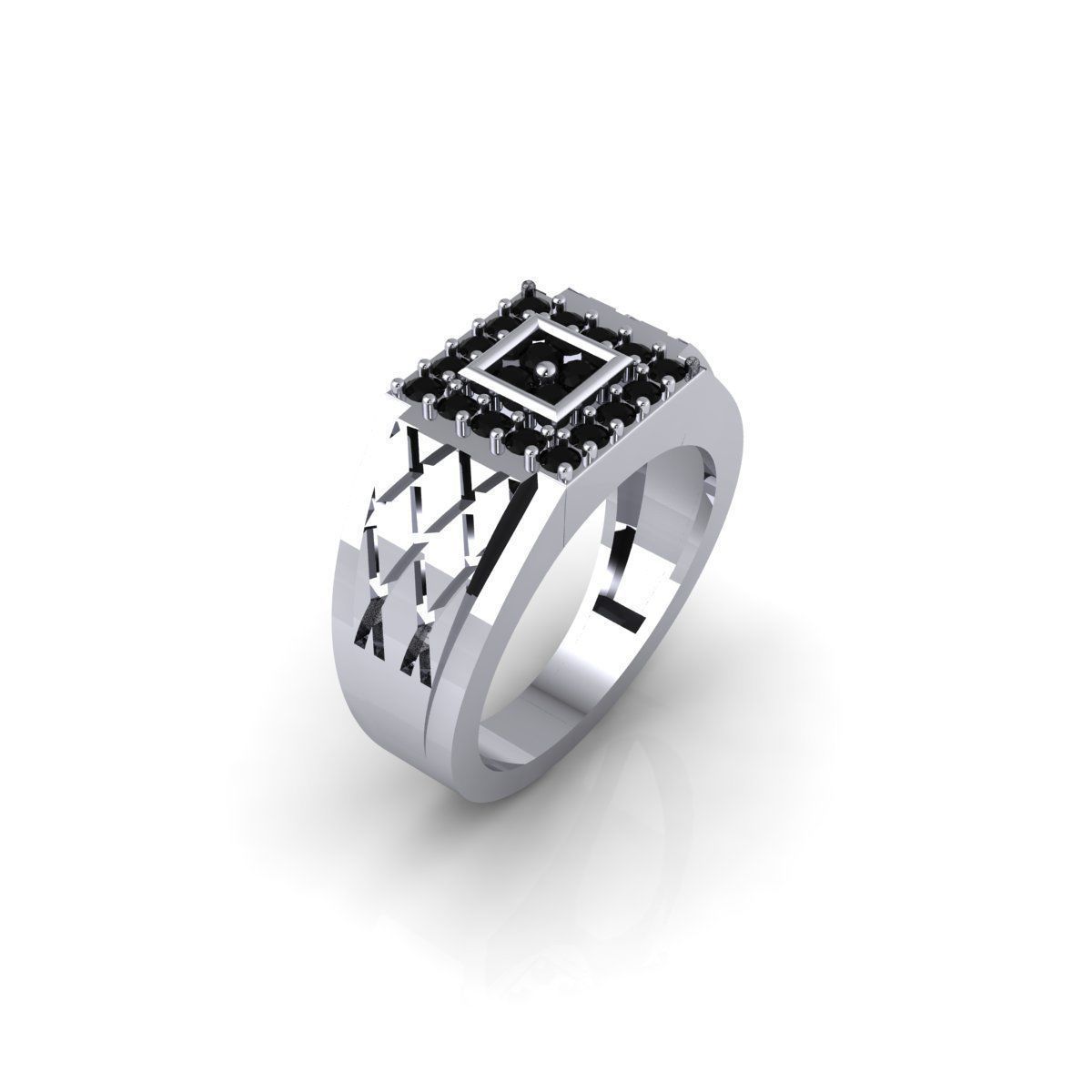 Mens Onix Stone Ring 3d Model and Render 3D print model_5