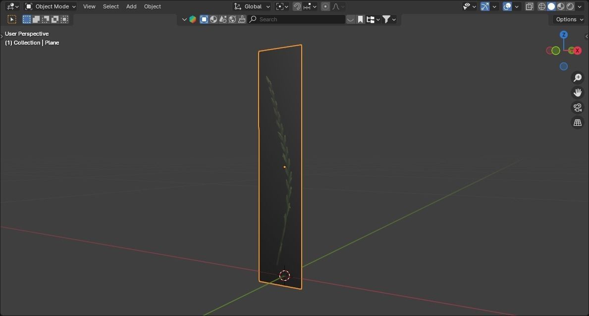 spikelet lowpoly grass Low-poly 3D model_2