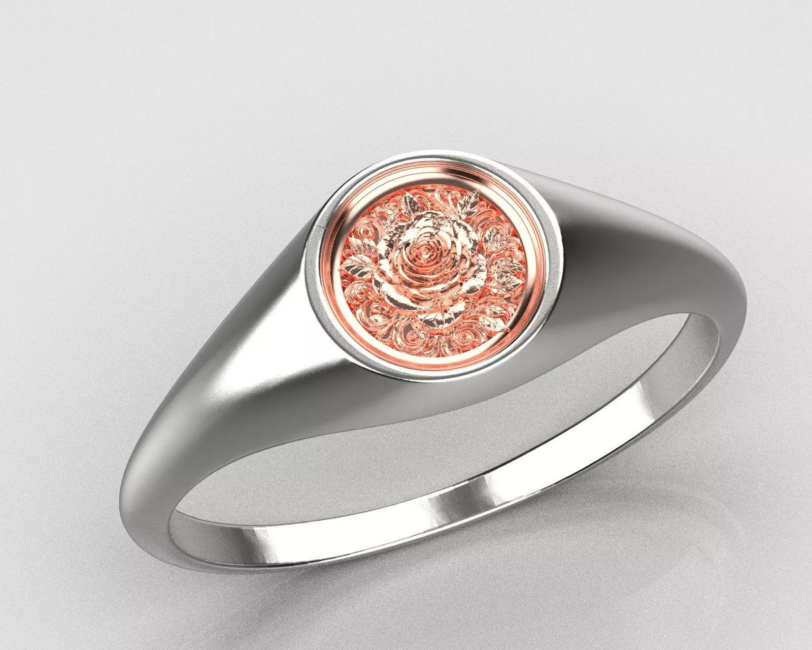 Rose ring  0171 3D print model_0