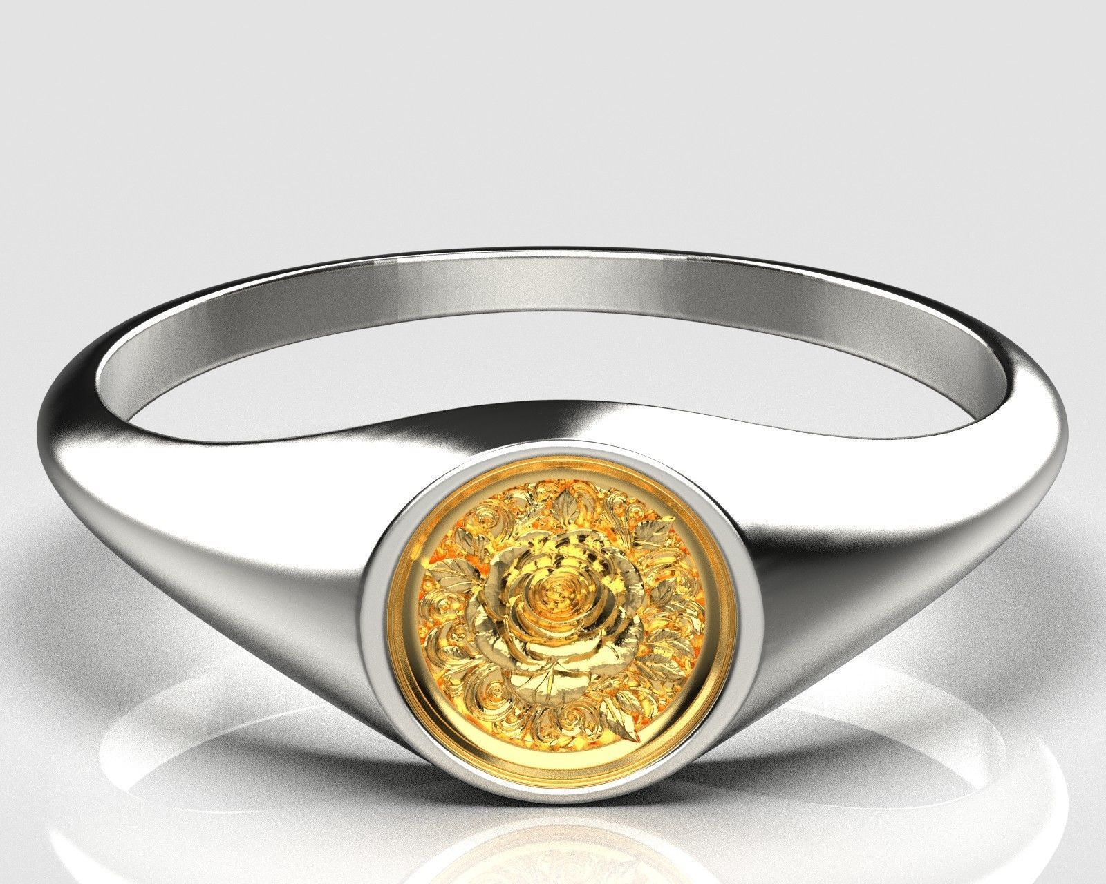 Rose ring  0171 3D print model_3