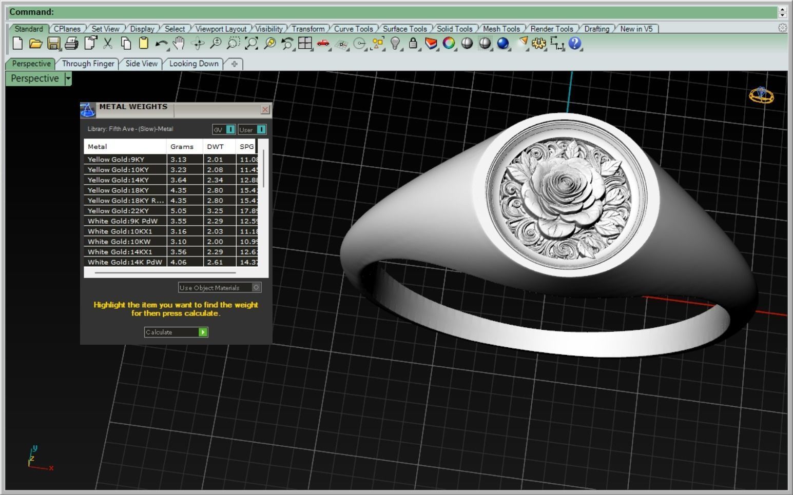 Rose ring  0171 3D print model_7