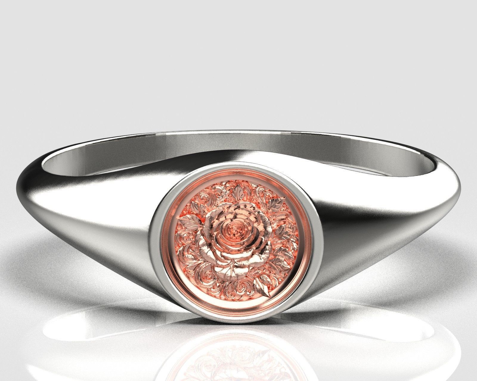 Rose ring  0171 3D print model_2