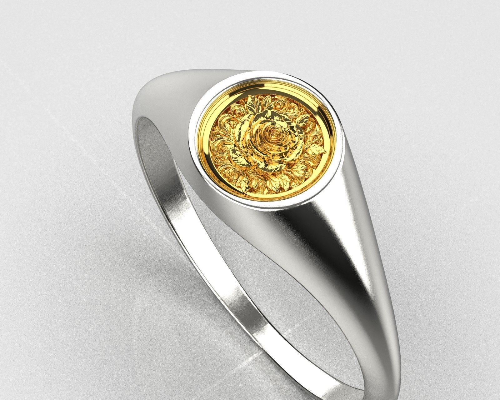 Rose ring  0171 3D print model_1