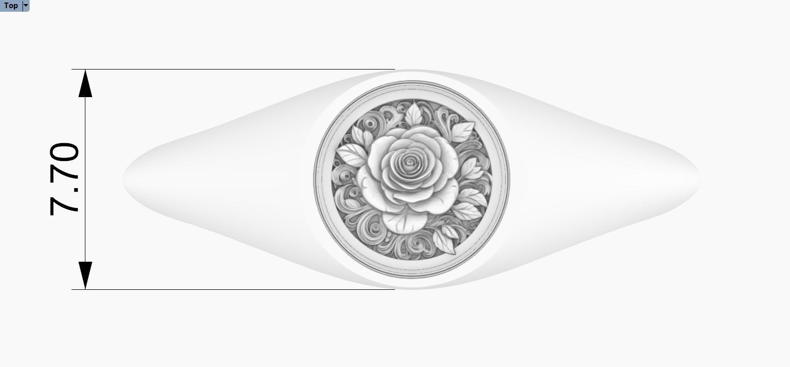 Rose ring  0171 3D print model_4