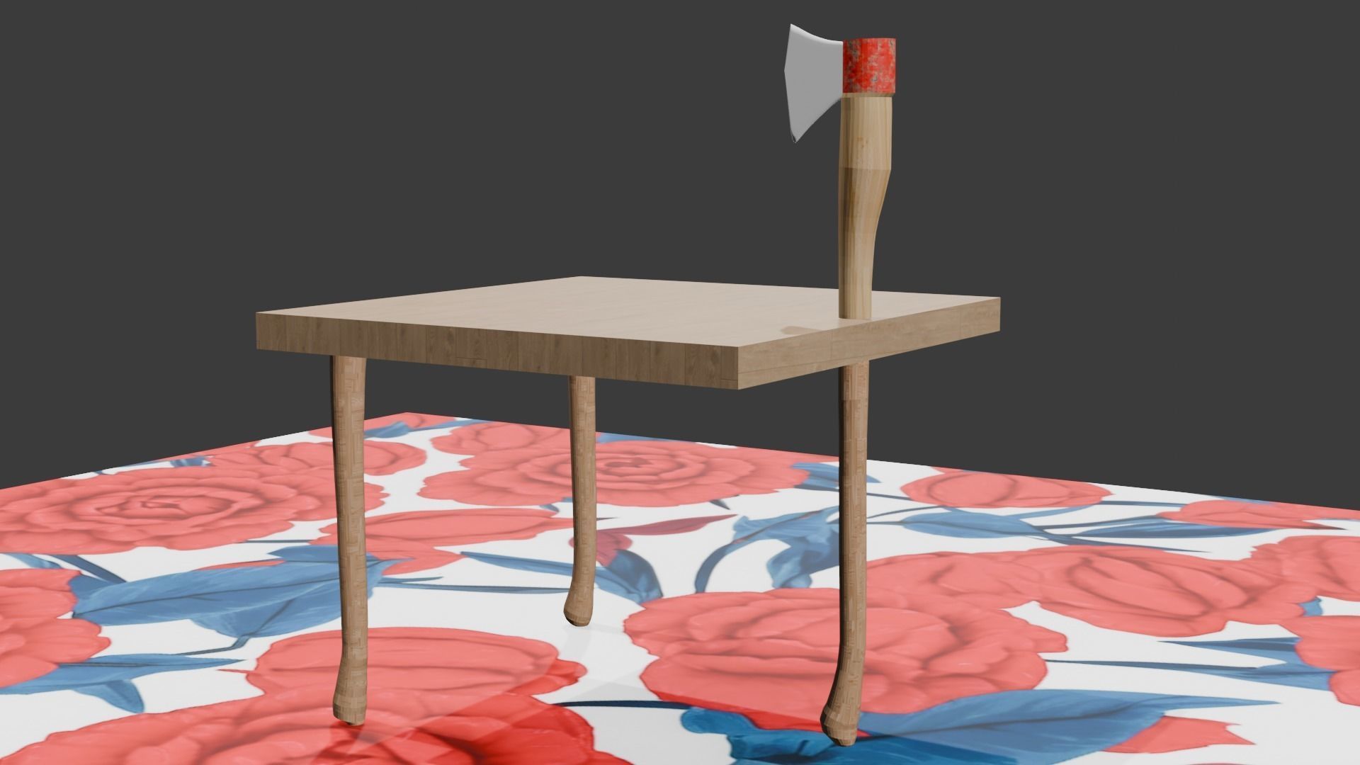 3d innovative axe table design 3D model_3