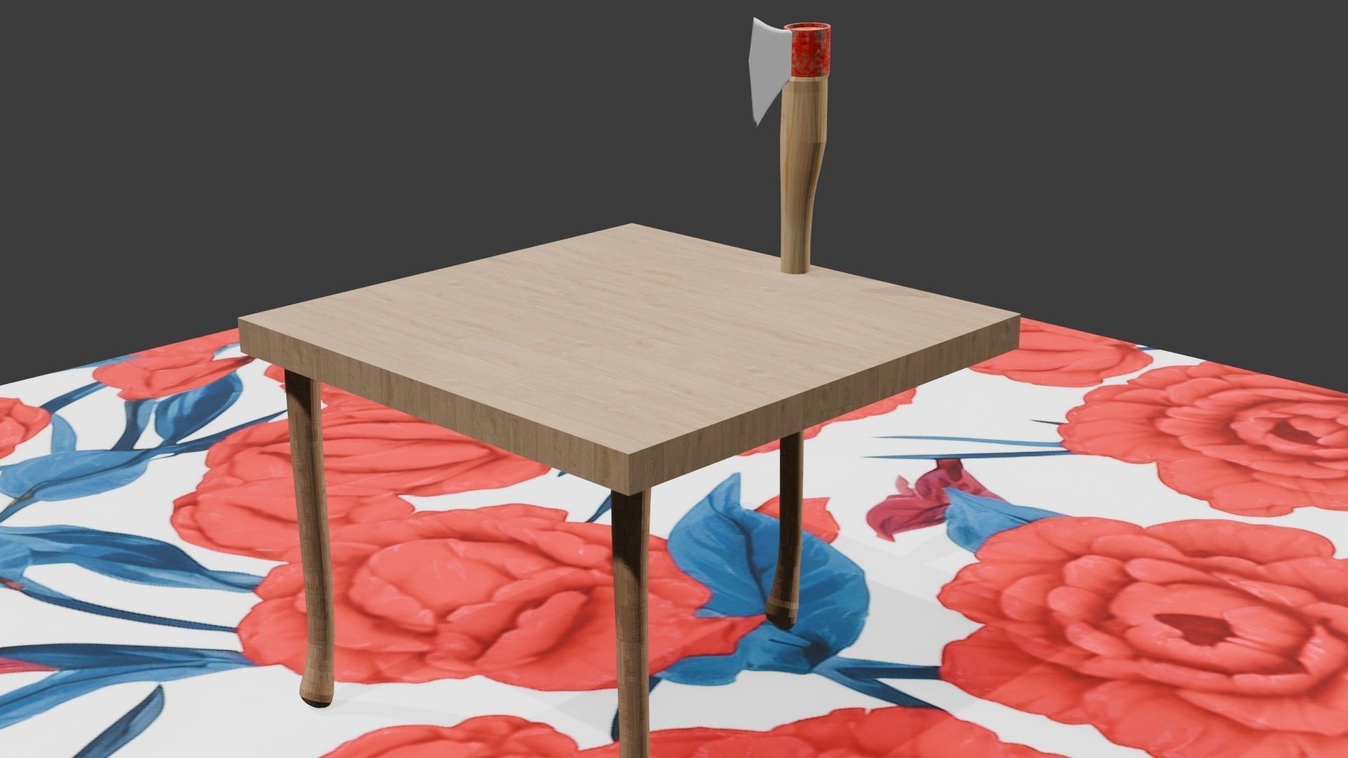 3d innovative axe table design 3D model_4