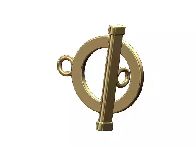 Flat wire toggle clasp 3D print model